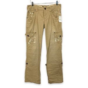 BKE Buckle Convertible Khaki Cargo Pants Women’s